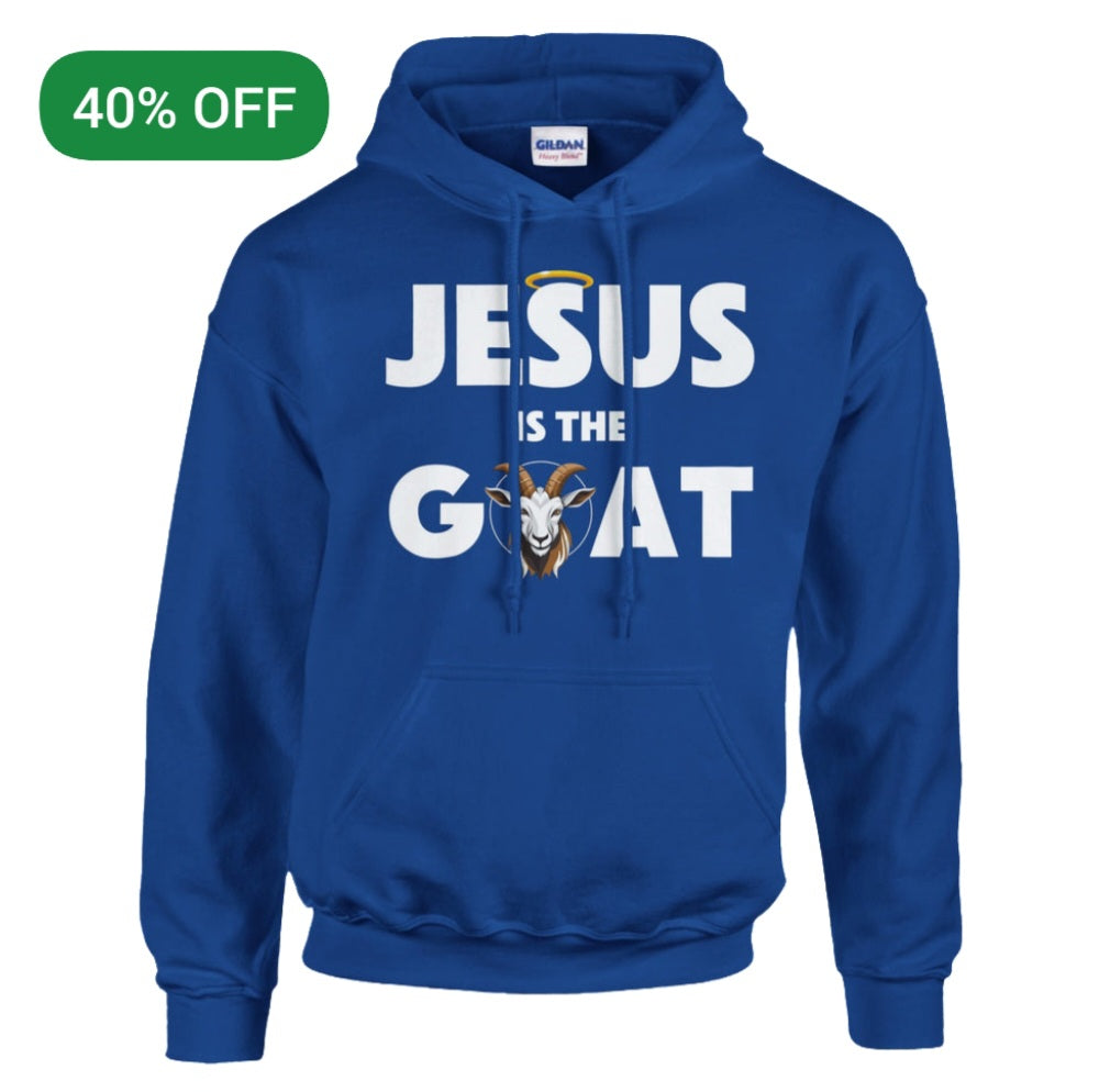 Royal Blue "Jesus is the GOAT" Unisex Pullover Hoodie | Gildan® 18500